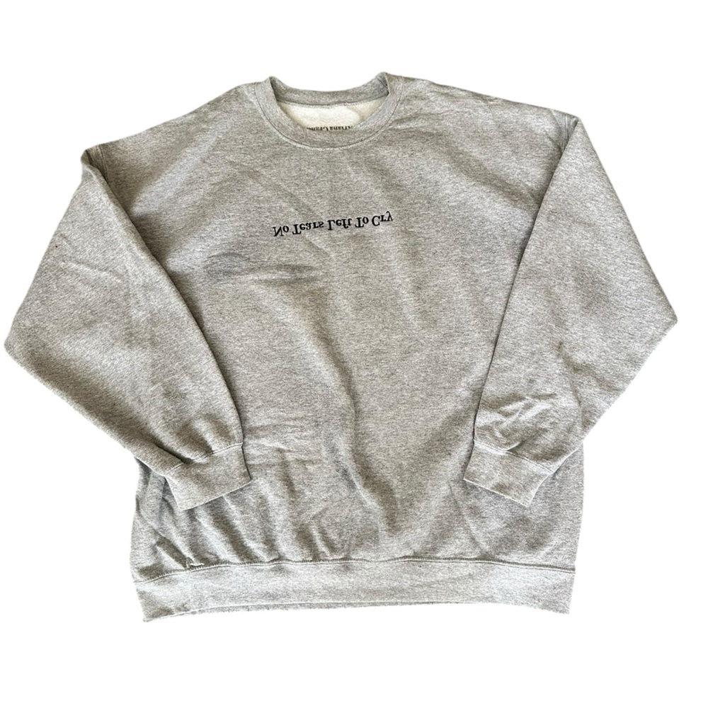 Ariana Grande “No Tears Left To Cry” Gray Crewneck Sweatshirt XXL